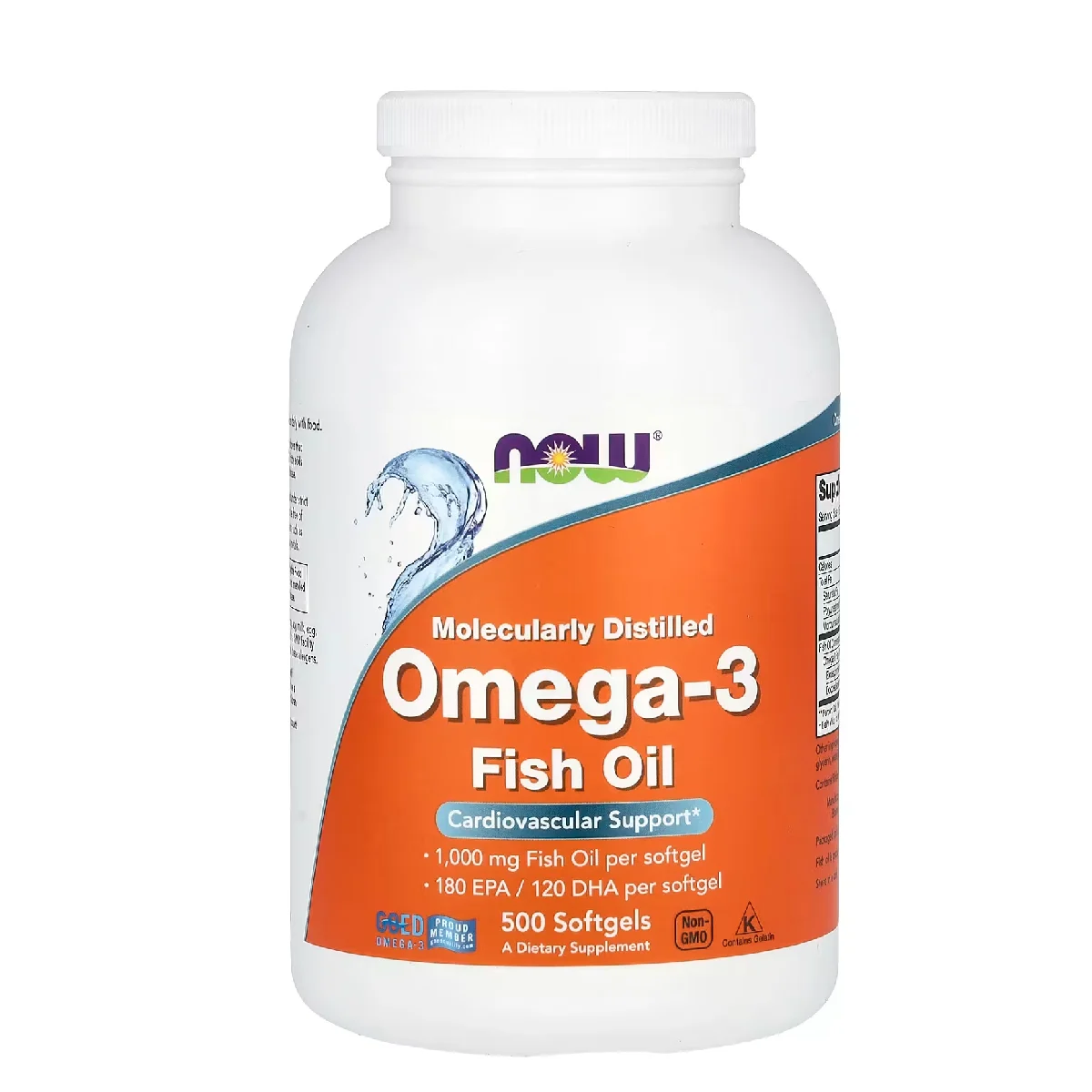 [733739016539] Now Omega-3 Fish Oil 1000mg – 500 Softgels