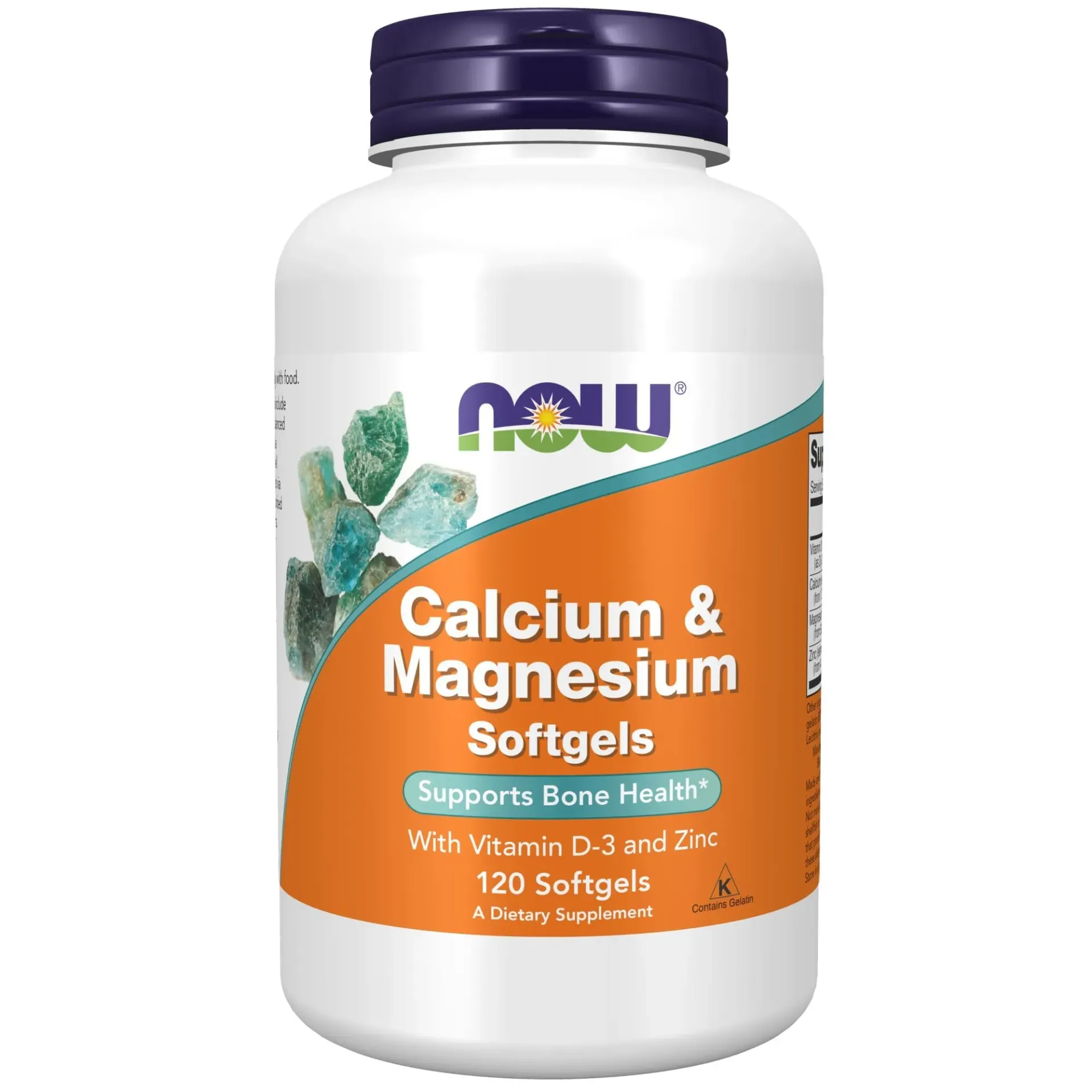 [733739012517] NOW Foods, Calcium & Magnesium with Vitamin D3 and Zinc, 120 Softgels