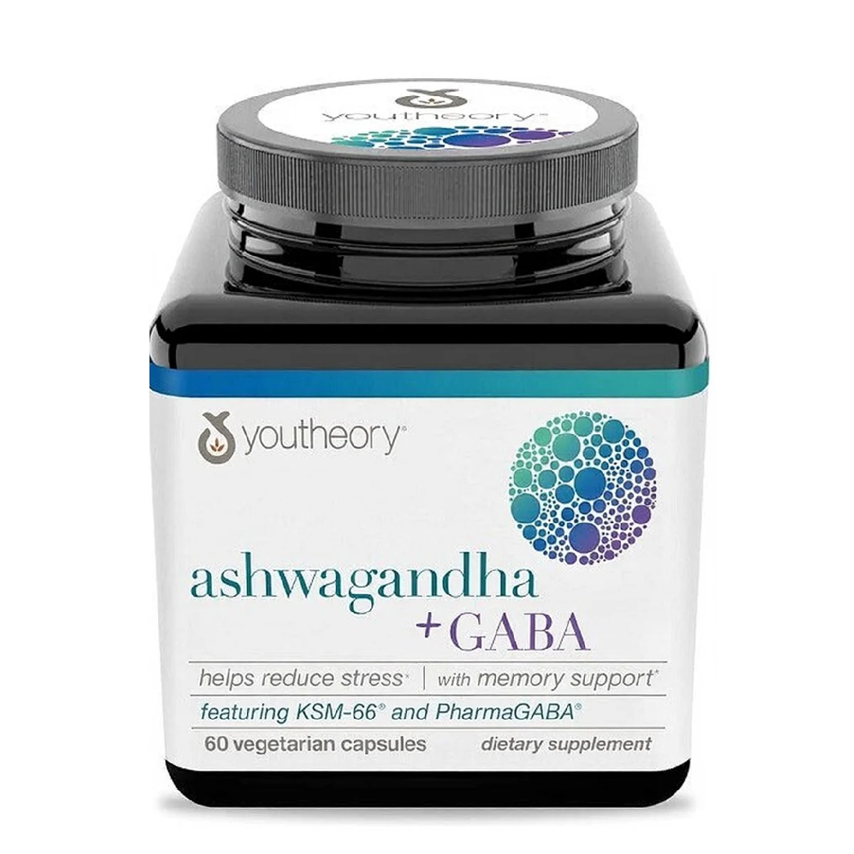[850021920654] Youtheory Ashwagandha + GABA 60 Vegetarian Capsules