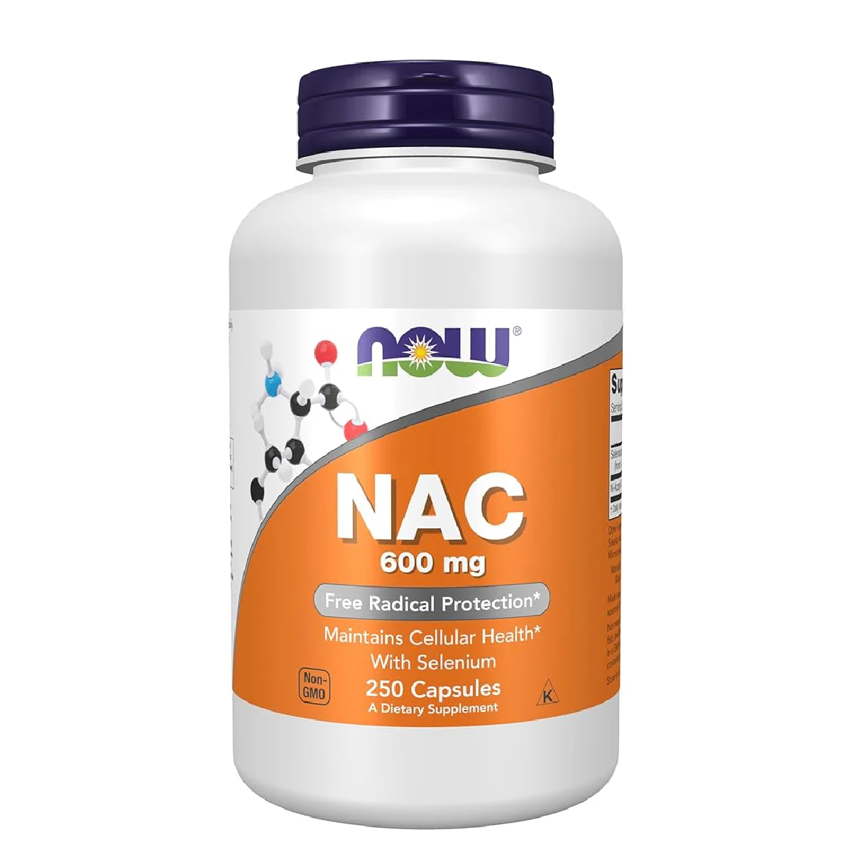 [733739000866] Now NAC 600mg with Selenium – Cellular Health Support (250 Capsules)