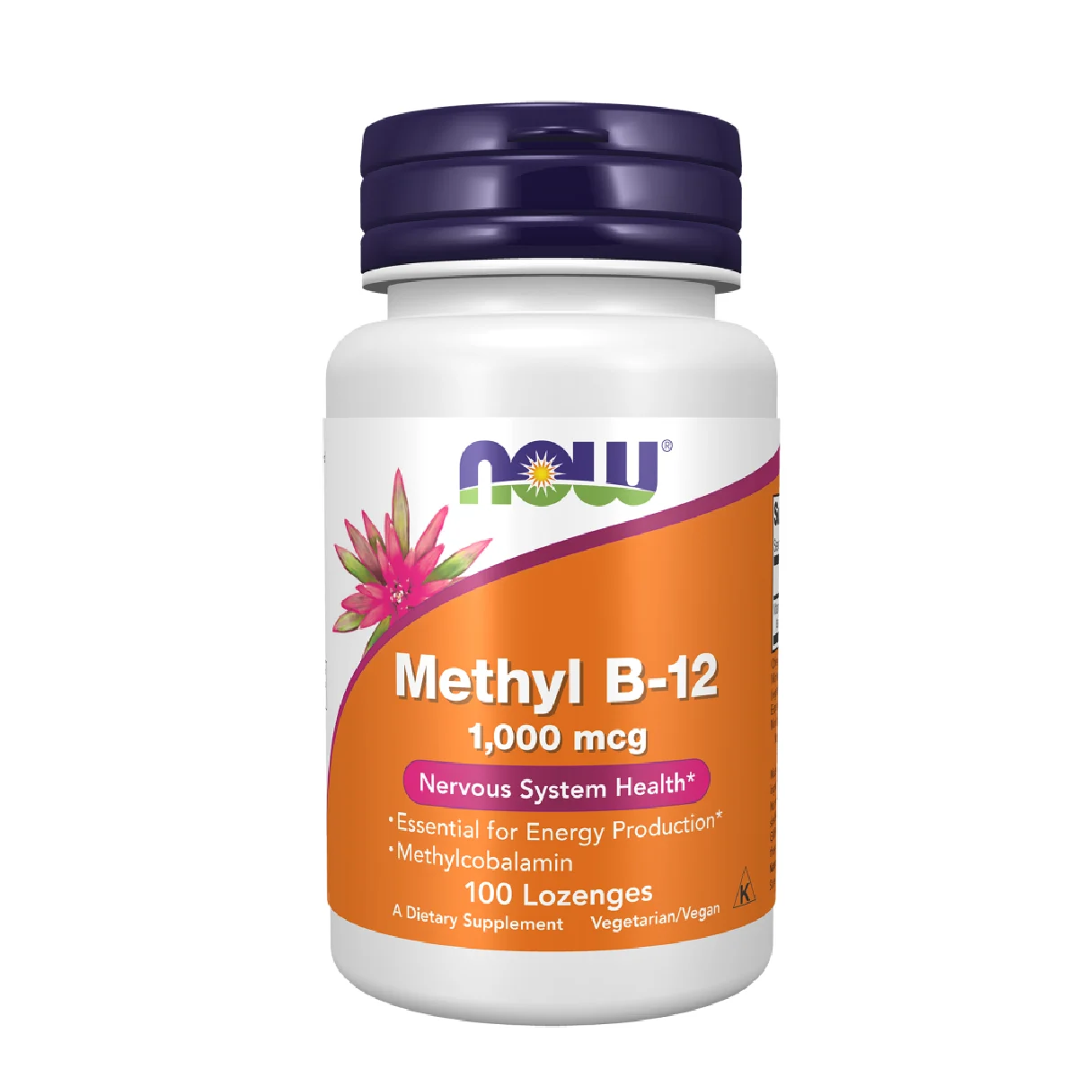 [733739004956] NOW Methyl B-12 1,000 mcg – Nervous System & Energy Support 100 Lozenges