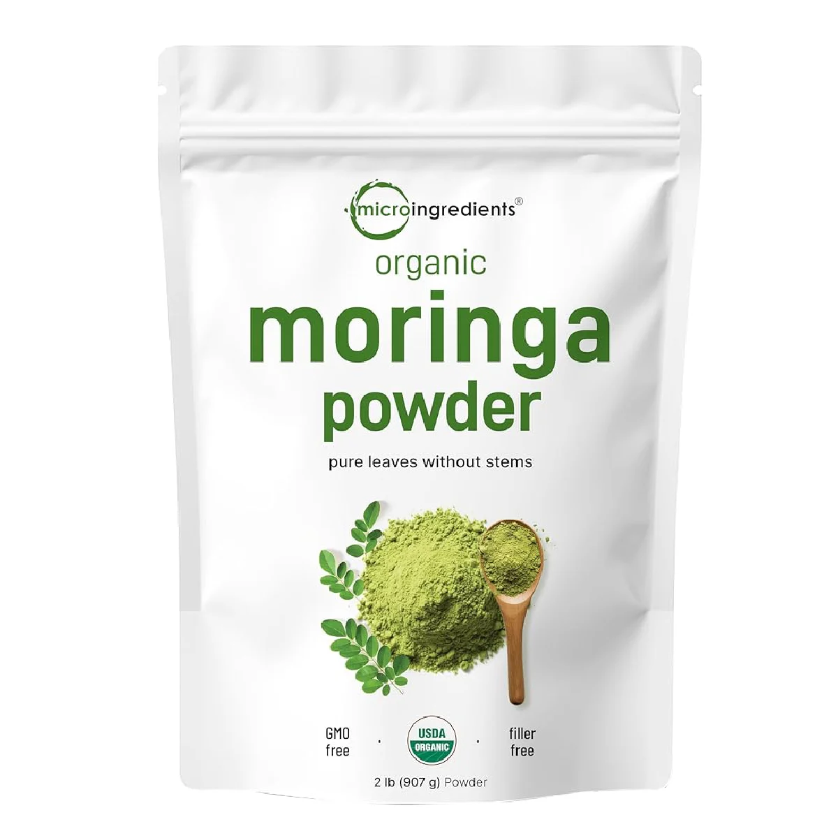 [850056167062] Micro Ingredients Organic Moringa Leaf Powder 907g – Pure Superfood Supplement