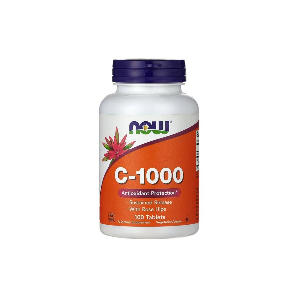 [733739006806] NOW Foods, C-1000 With Rose Hips, 100 Tablets