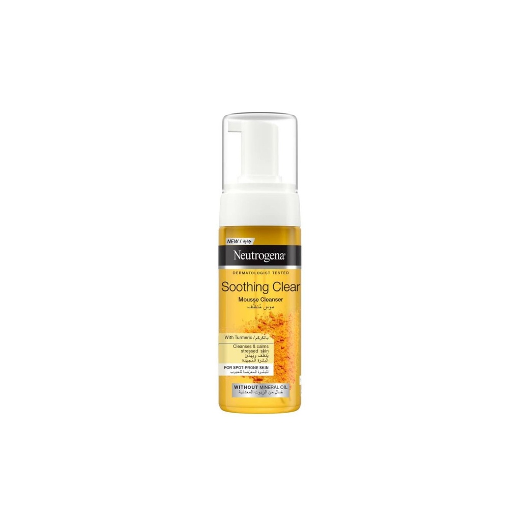 [3574661527086] Neutrogena Soothing Clear Turmeric Mousse Facial Cleanser – 150 ml