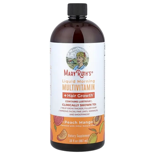 [810104622370] MaryRuth’s Liquid Morning Multivitamin + Hair Growth – Peach Mango (887 ml / 30 fl oz)
