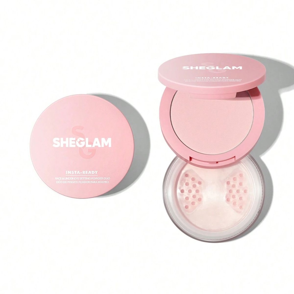 [6971053497137] SHEGLAM Insta-Ready Face & Under Eye Setting Powder Duo – Bubblegum