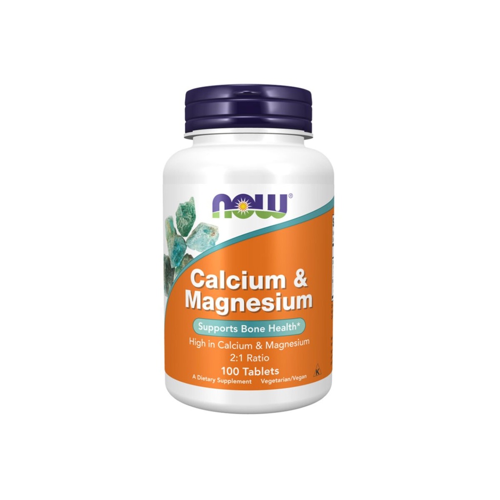 [733739012708] NOW Calcium & Magnesium 100 Tablets