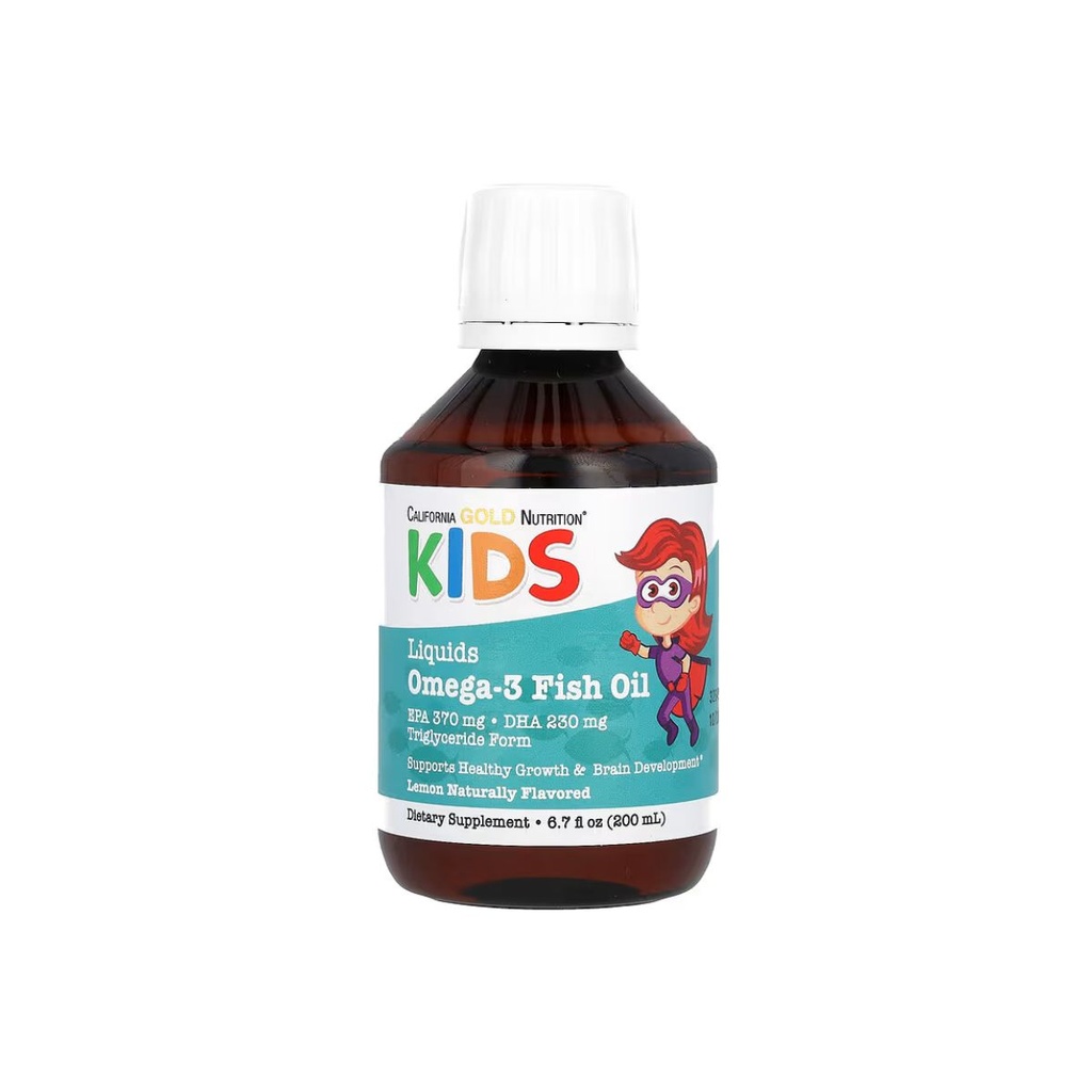 [898220023028] California Gold Nutrition Kids Liquid Omega‑3 Fish Oil – 200 ml