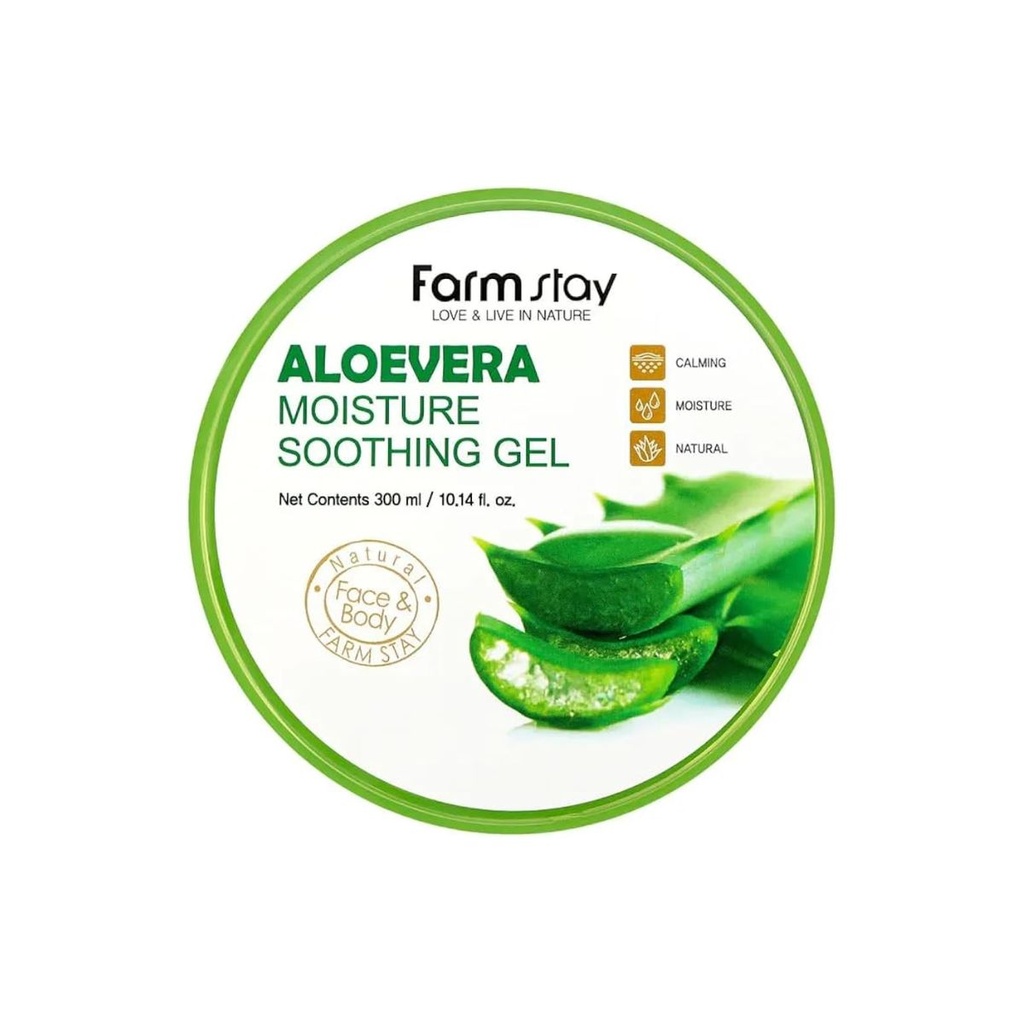 [8809809800260] Farm Stay Aloe Vera Moisture Soothing Gel 300ml