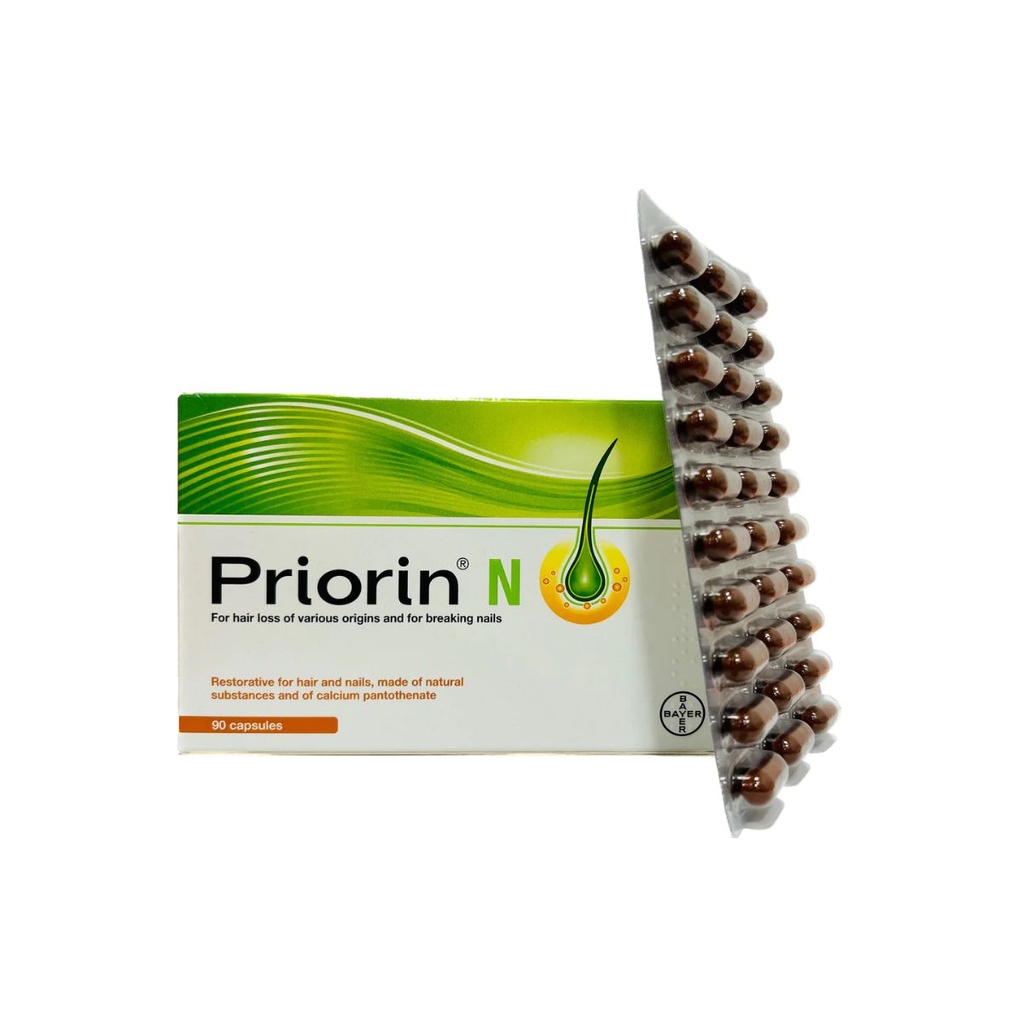[04057599007176] BAYER Priorin N ( Arabic ) For Hair Loss of Various Origins and Breaking Nails 90 Capsules