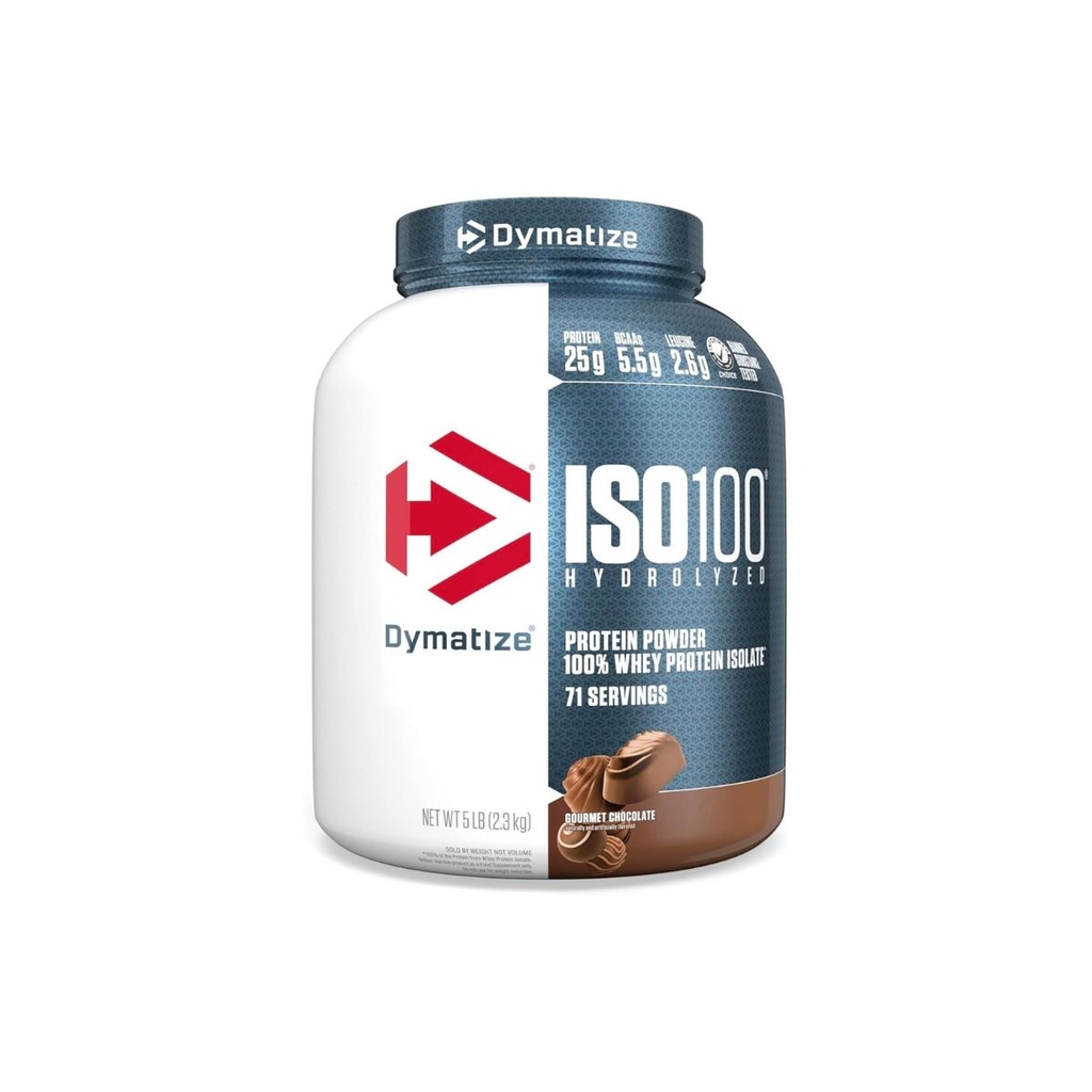 Dymatize ISO 100 Hydrolyzed Whey Protein Isolate Gourmet Chocolate (5 lb / ~71 servings)