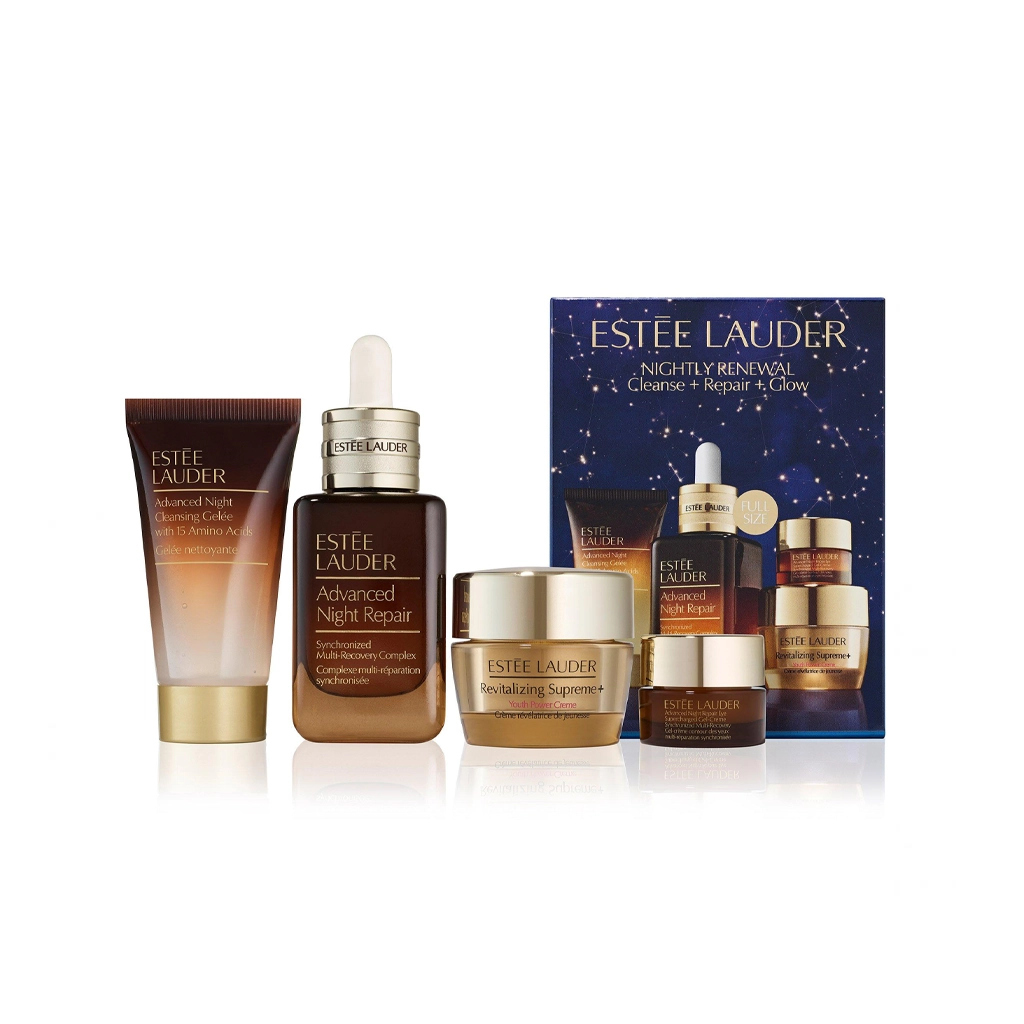 [887167668034] ESTÉE LAUDER Nightly Renewal Skincare Set Cleanse + Repair + Glow